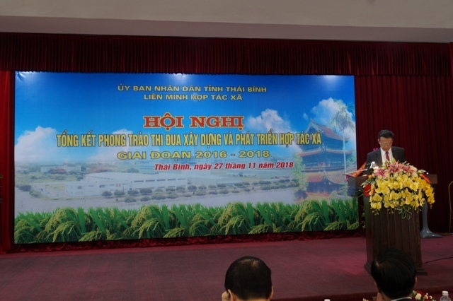 Đ/c Phạm Thanh Bính - Phó Chủ tịch Liên minh HTX tỉnh khai mạc Hội nghị